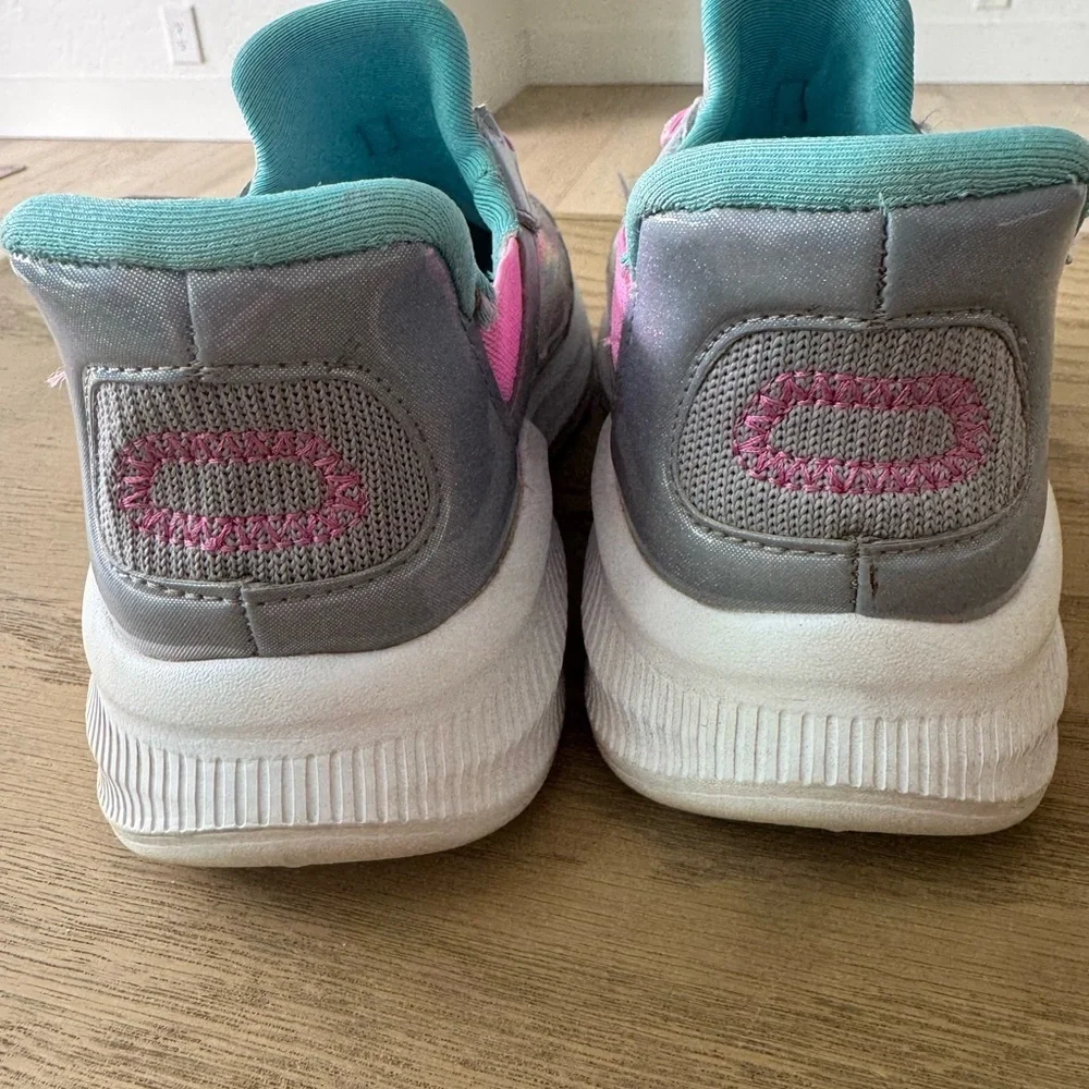 S Sport By Skechers Kids' Kristin Step-Ins Sneakers - Gray/Pink Size 1